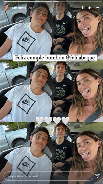 El posteo de Pamela David