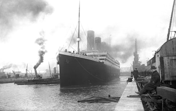 El Titanic fotografiado poco antes