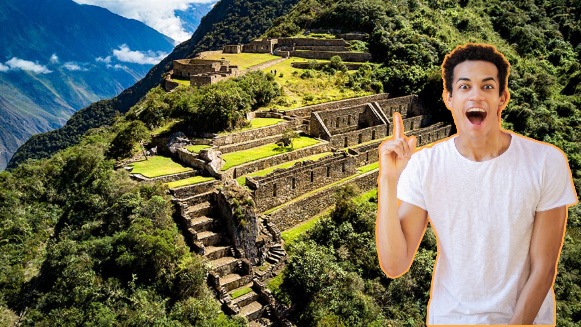 Choquequirao, ubicada en las estribaciones del nevado Salkantay, se erige como un destino arqueológico igualmente fascinante que su famosa contraparte, Machu Picchu. (Composición: Infobae)