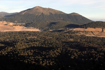 El Volcán Ajusco, cerca de