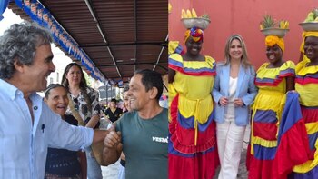 Vicky Dávila y Sergio Fajardo