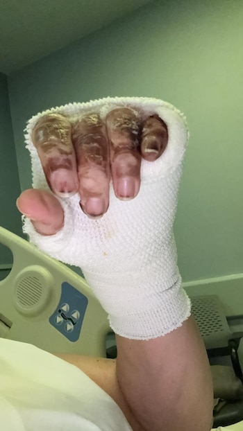 La mano de María Julia