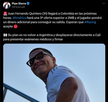 El jugador, de 31 años,