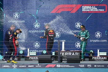 Checo Pérez, Max Verstappen y