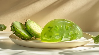 Gelatina de tuna verde casera,