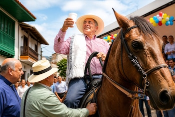 Álvaro Uribe - Centro Democrático - subasta de caballos