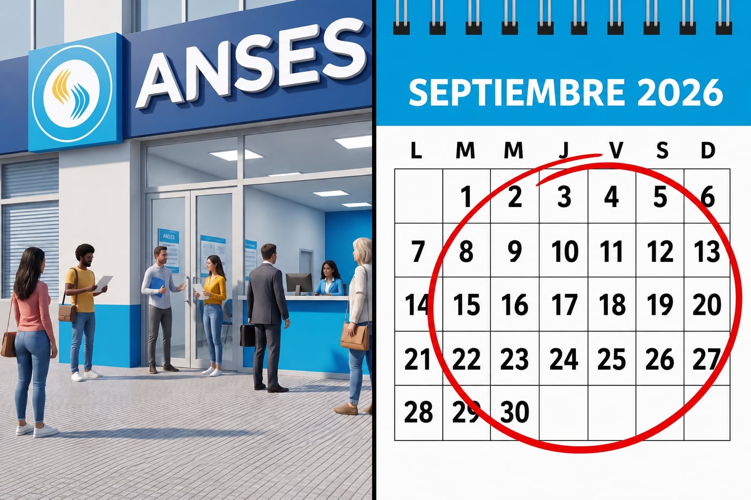 Calendario de trámites de la ANSES para septiembre de 2026 (Imagen Ilustrativa Infobae)