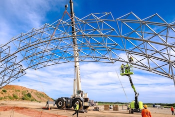 El anteproyecto destina, además, $ 5 millones al mejoramiento de la infraestructura eléctrica de la terminal internacional y $ 3.5 millones a la construcción de una planta de tratamiento de aguas residuales. Foto cortesía de Secretaría de Presidencia.