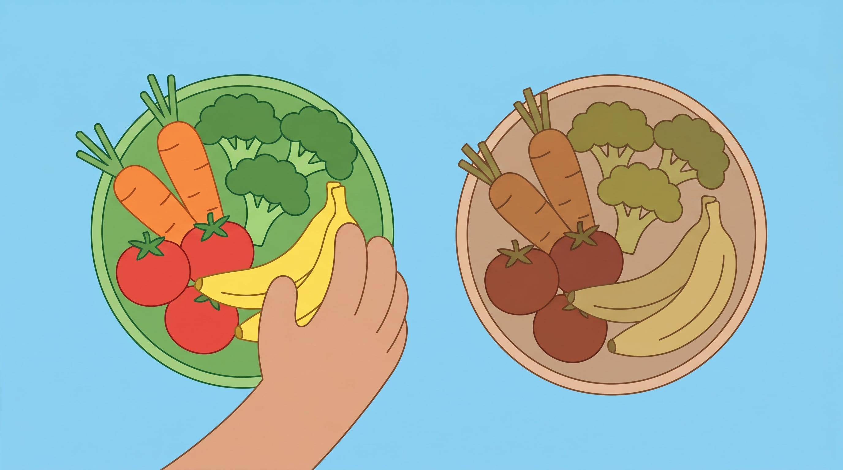La preparación de los alimentos impacta en el valor nutricional de la dieta y cambia el aporte de frutas y verduras crudas o cocidas (Imagen Ilustrativa Infobae)