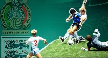 El Mundial 2026 reaviva los tropiezos británicos en el país: del 2-0 perdido ante Alemania Occidental en 1970 al golpe de Argentina en 1986, ahora contra México en casa. (Composición: Raúl A. González/Infobae México - Foto: Action Images / Juha Tamminen, via Reuters)