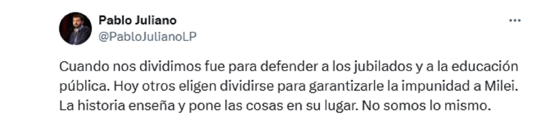 Pablo Juliano, presidente de Democracia para Siempre