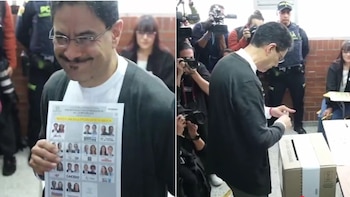 Cepeda ejerció su derecho al voto en el Colegio San Lucas de la localidad de Kennedy, en Bogotá - crédito prensa Iván Cepeda