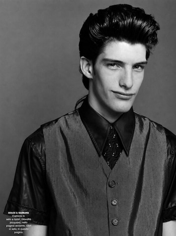 Las imágenes en blanco y negro mostraron a Iván de Pineda con prendas de Dolce & Gabbana, Armani Jeans y Club Monaco