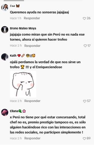 Usuarios peruanos cuestionaron el premio y señalaron que el reconocimiento sigue siendo “una copa vacía”. TikTok