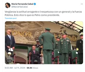 La senadora del Centro Democrático