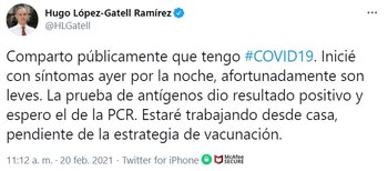 Covid-19 Gatell (Foto: @HLGatell)