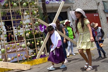 CIUDAD DE MÉXICO 18ABRIL2025.- Nazarenos