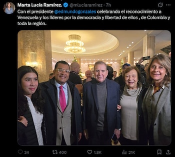 Marta Lucía Ramírez compartió diálogo