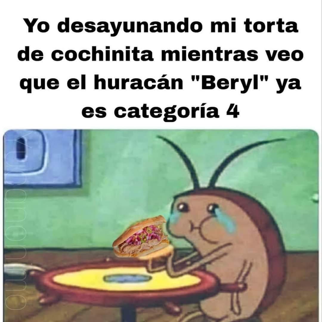 Meme sobre el huracán Beryl