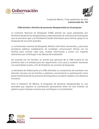 El acercamiento ocurrió un día después de que familiares de personas desaparecidas esperaron a Sheinbaum a las afueras del Ecoforum de Celaya.