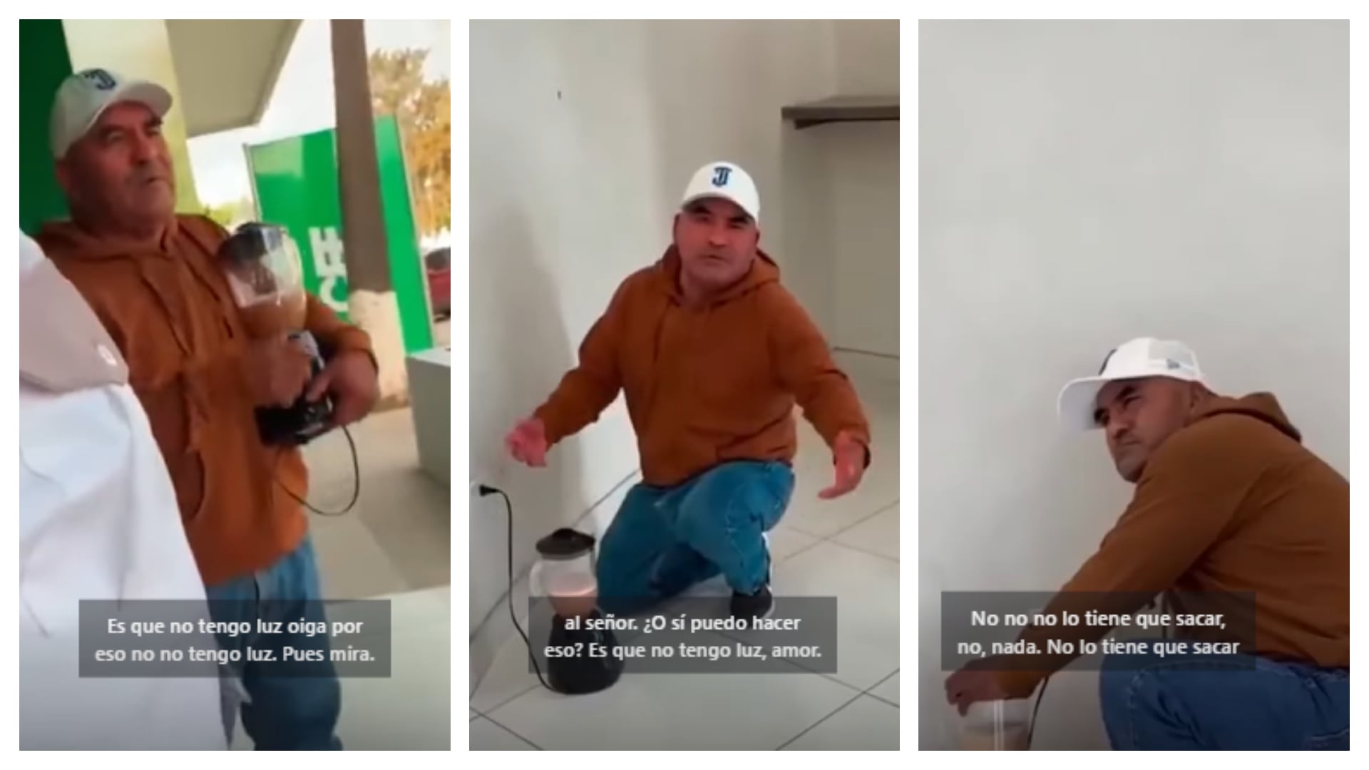 Hombre protesta y lleva su licuadora a CFE para hacer salsa en Sonora y amenaza con llevar su lavadora: “No tengo luz ni vergüenza”
