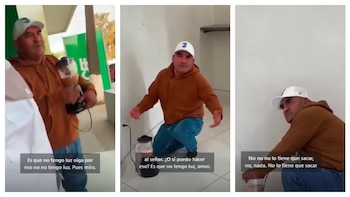 Hombre protesta y lleva su licuadora a CFE para hacer salsa en Sonora y amenaza con llevar su lavadora: “No tengo luz ni vergüenza”