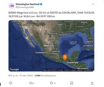 (X/ @SismologicoMX)