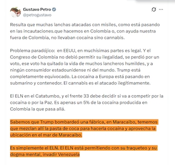 Petro señaló que el ELN