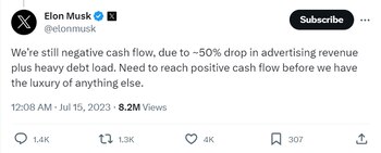 Musk reveló un flujo de