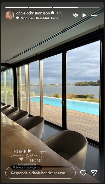 La nueva casa de la familia López Christiansson se encuentra en el lujoso barrio El Golf, con vistas privilegiadas al lago