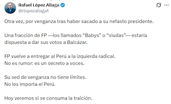 López Aliaga atribuye esta maniobra