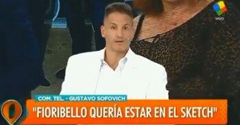 Juan Pablo Fioribello, invitado al estudio de Intrusos (captura de TV)