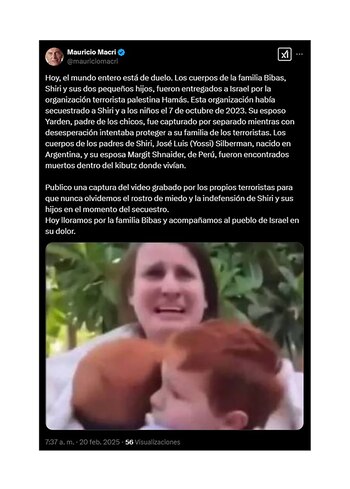 Mauricio Macri publicó un tuit