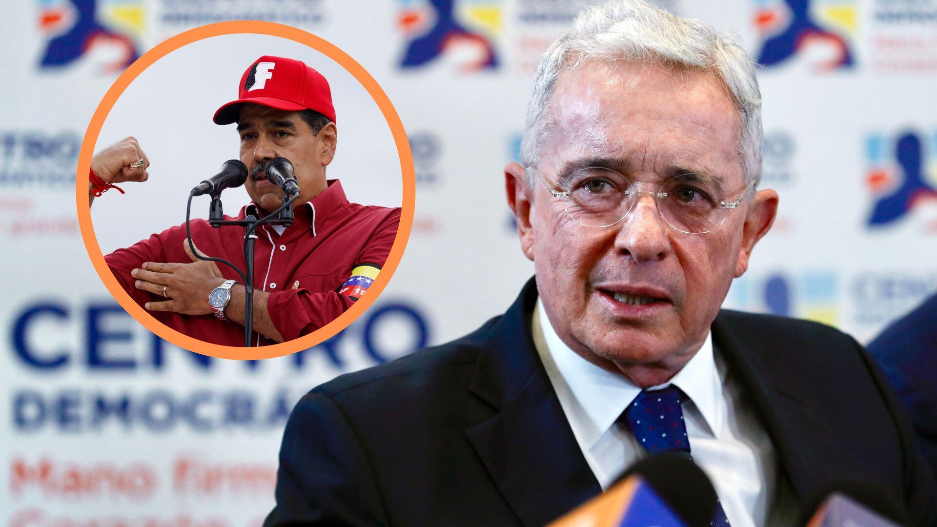 Álvaro Uribe, expresidente de Colombia, recibió siríacas por parte de Nicolás Maduro, líder del régimen de Venezuela - crédito Carlos Ortega/EFE/Leonardo Fernández Viloria/REUTERS