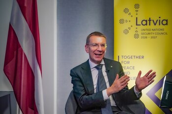 El presidente de Letonia, Edgars