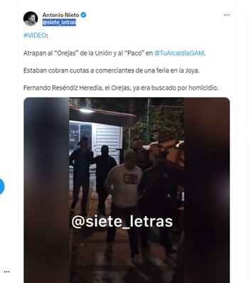 Uno de los detenidos era