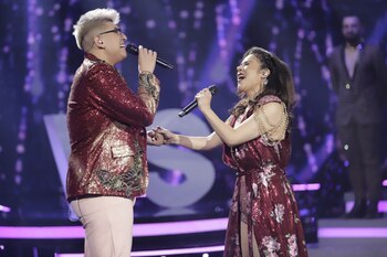 Ruby Palomino y Julio Norabuena.