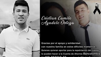 Cristian Camilo Agudelo fue el joven aparentemente asesinado en Perú - crédito redes sociales/Facebook