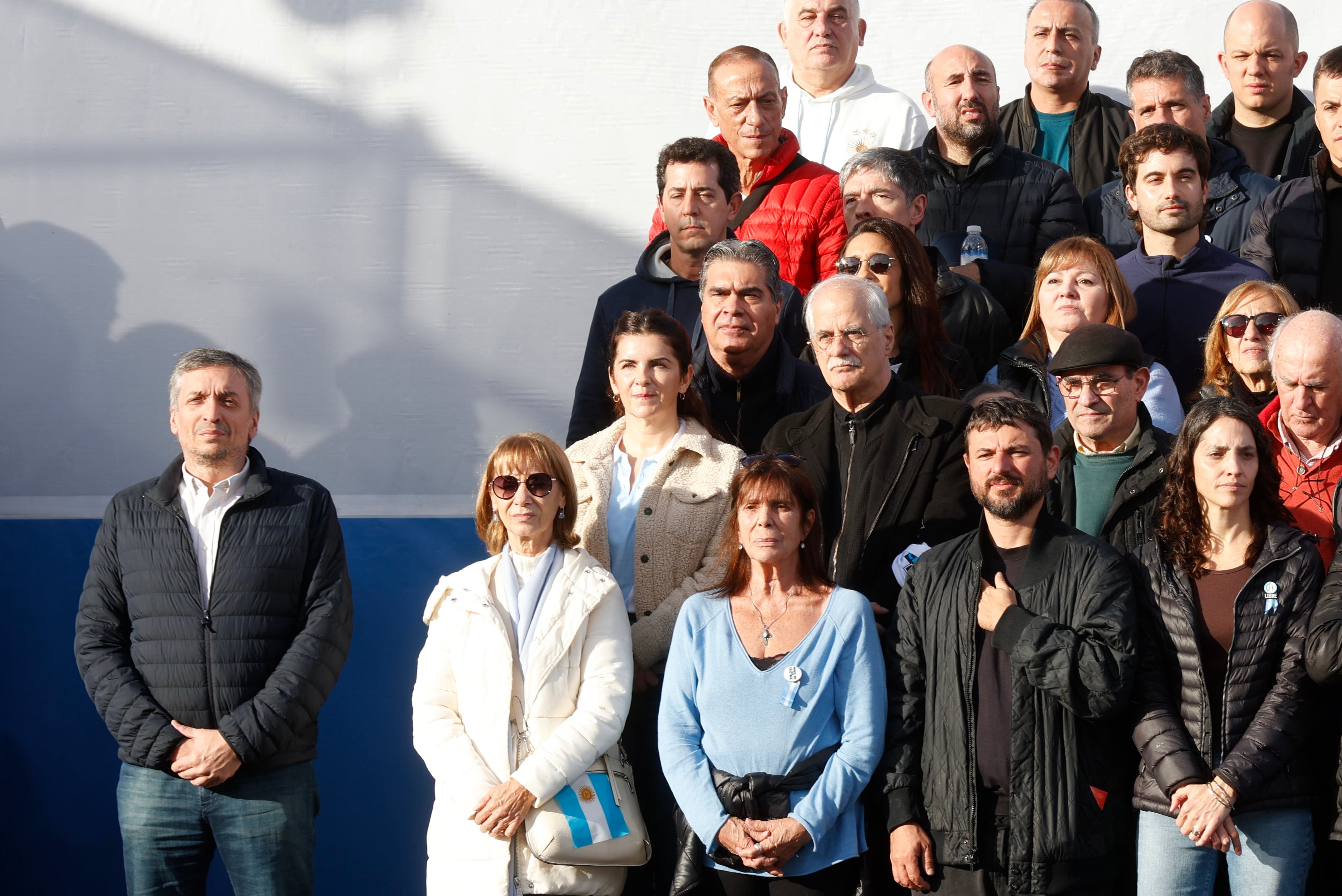 Algunos de los dirigentes presentes en el acto
