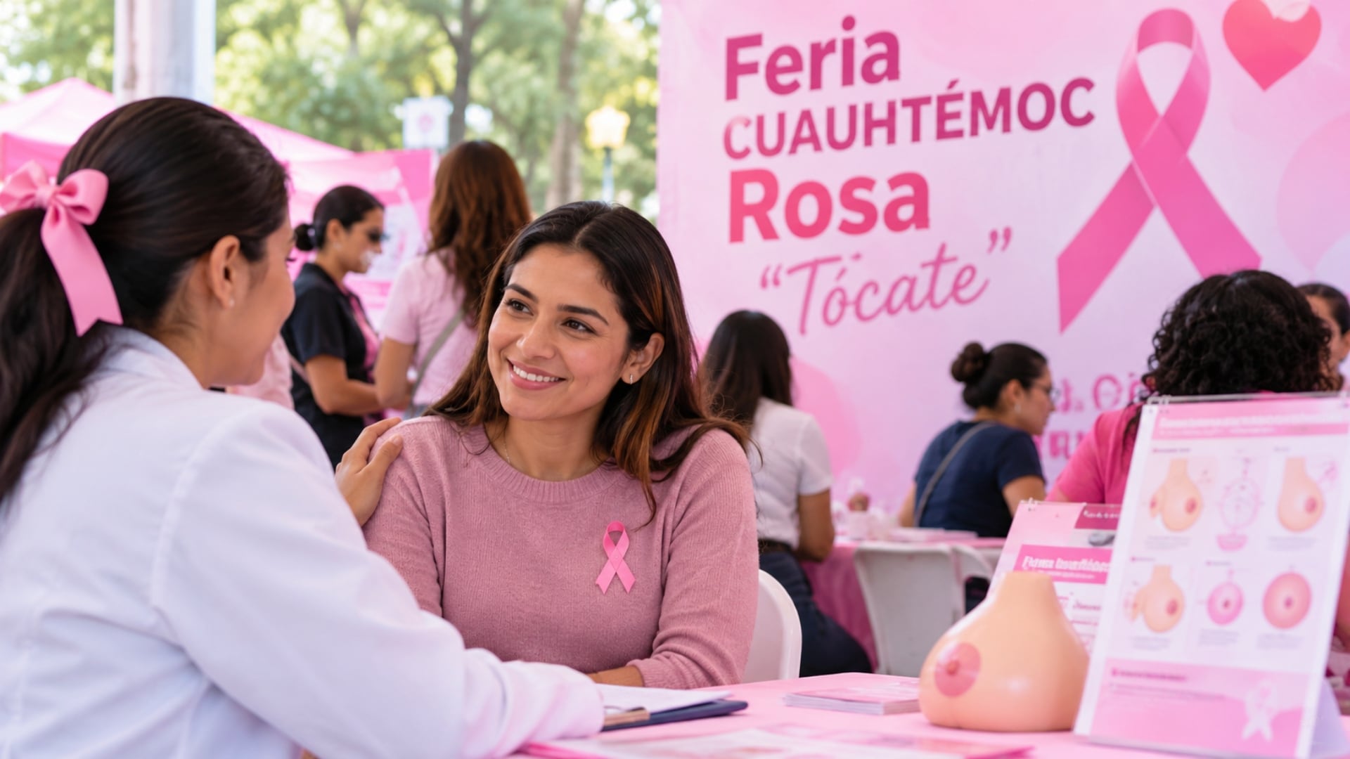 La alcaldesa de Cuauhtémoc llamó a las mujeres a priorizar su salud, realizarse revisiones médicas y fortalecer las redes de apoyo para quienes enfrentan el cáncer de mama