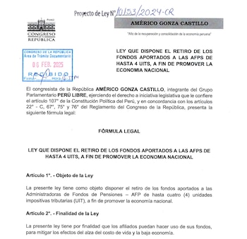 Parte del proyecto de ley