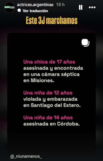 Historia de Instagram de @actrices.argentinas