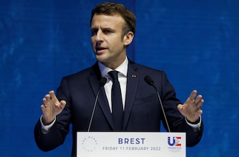 El presidente francés, Emmanuel Macron,