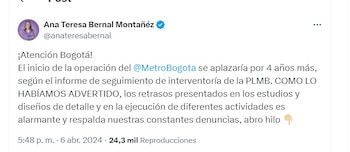 Ana Teresa Bernal habla de