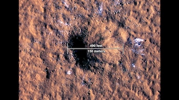 Imagen del cráter de 150