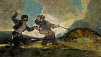 Cuadro 'Duelo a garrotazos', de Francisco de Goya.