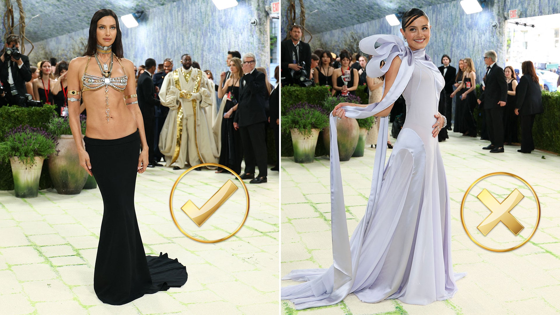 Las celebridades desplegaron creatividad y personalidad en una gala donde la interpretación del arte a través de la moda fue protagonista