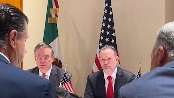 Representante Comercial de EEUU llega a Palacio Nacional para la revisión del T-MEC