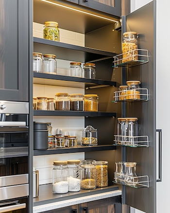 Las cocinas se despiden de las alacenas tradicionales y apuestan por despensas modernas para 2026 - crédito imagen de referencia/Midjourney