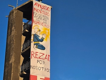 Un cartel de protesta en